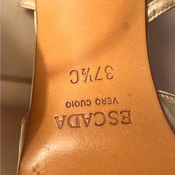 Escada Made in Italy Vintage Slingbacks in Red and Tan!! - Picture 15 of 15